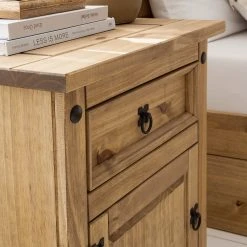 Maison Belfort Nachtkommode Finca Rustica - Kiefer massiv - Kiefer Natur -Schlafzimmer Verkaufe DE 1000178033 200507 14113800011 DETAILS P000000001000178033
