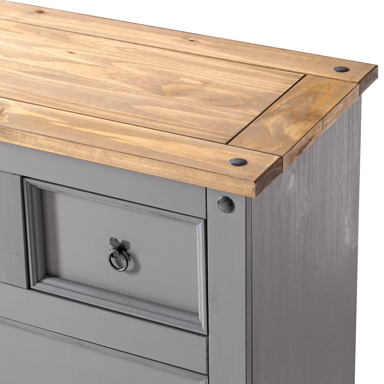 Maison Belfort Kommode Finca Rustica II - Kiefer massiv - Kiefer Grau 10 Maison Belfort Kommode Finca Rustica II - Kiefer massiv - Kiefer Grau – Bild 10