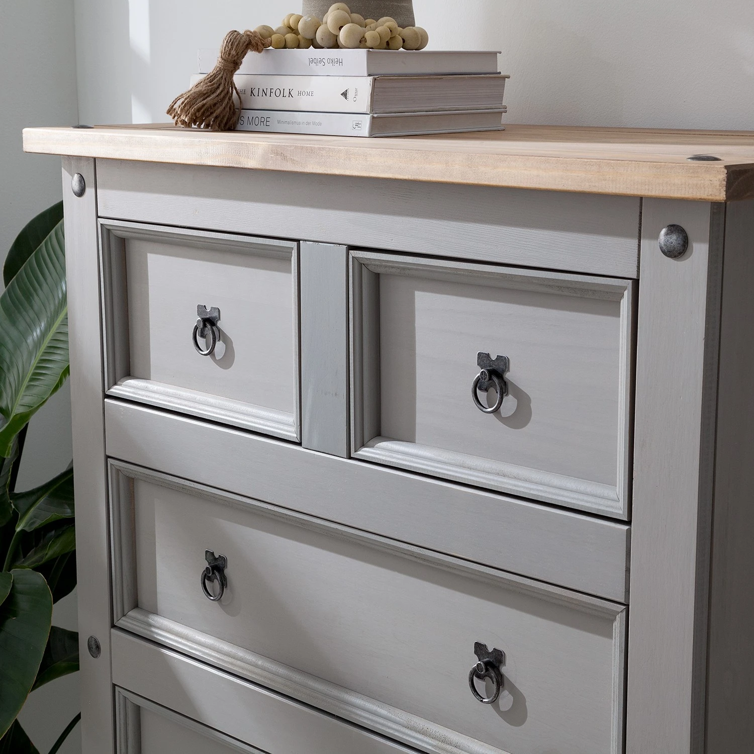 Maison Belfort Kommode Finca Rustica II - Kiefer massiv - Kiefer Grau 7 Maison Belfort Kommode Finca Rustica II - Kiefer massiv - Kiefer Grau – Bild 7