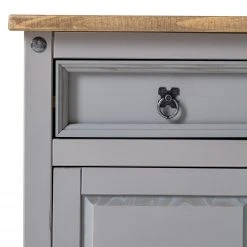 Maison Belfort Nachtkommode Finca Rustica - Kiefer massiv - Kiefer Grau -Schlafzimmer Verkaufe DE 1000178052 200417 13030700037 DETAILS P000000001000178052