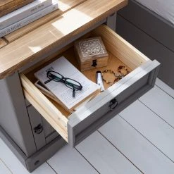 Maison Belfort Nachtkommode Finca Rustica - Kiefer massiv - Kiefer Grau -Schlafzimmer Verkaufe DE 1000178052 200507 14282100005 DETAILS P000000001000178052