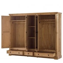 Maison Belfort Drehtürenschrank Finca Rustica II - Kiefer massiv - Kiefer Natur - Breite: 243 cm -Schlafzimmer Verkaufe DE 1000178061 200212 13142000091 DETAILS P000000001000178061