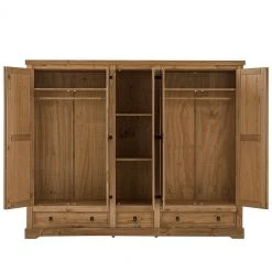 Maison Belfort Drehtürenschrank Finca Rustica II - Kiefer massiv - Kiefer Natur - Breite: 243 cm -Schlafzimmer Verkaufe DE 1000178061 200212 13142000092 DETAILS P000000001000178061