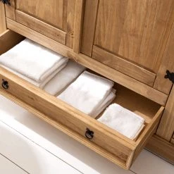 Maison Belfort Drehtürenschrank Finca Rustica II - Kiefer massiv - Kiefer Natur - Breite: 243 cm -Schlafzimmer Verkaufe DE 1000178061 200507 14115800035 DETAILS P000000001000178061