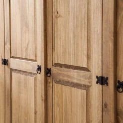 Maison Belfort Drehtürenschrank Finca Rustica I - Kiefer massiv - Kiefer Natur - Breite: 149 cm -Schlafzimmer Verkaufe DE 1000178066 200506 14210300012 DETAILS P000000001000178066