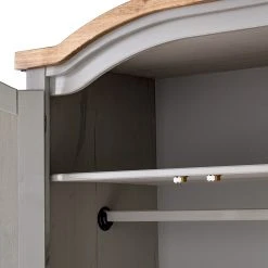 Maison Belfort Drehtürenschrank Finca Rustica I - Kiefer massiv - Kiefer Grau - Breite: 149 cm -Schlafzimmer Verkaufe DE 1000178067 200430 13160800006 DETAILS P000000001000178067