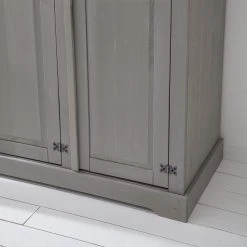 Maison Belfort Drehtürenschrank Finca Rustica I - Kiefer massiv - Kiefer Grau - Breite: 149 cm -Schlafzimmer Verkaufe DE 1000178067 200506 12423100008 DETAILS P000000001000178067