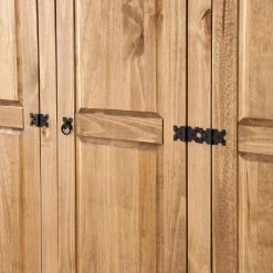 Maison Belfort Drehtürenschrank Finca Rustica II - Kiefer massiv - Kiefer Natur - Breite: 194 cm -Schlafzimmer Verkaufe DE 1000178072 200507 14115900037 DETAILS P000000001000178072