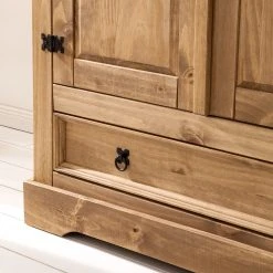 Maison Belfort Drehtürenschrank Finca Rustica II - Kiefer massiv - Kiefer Natur - Breite: 194 cm -Schlafzimmer Verkaufe DE 1000178072 200507 14120000038 DETAILS P000000001000178072