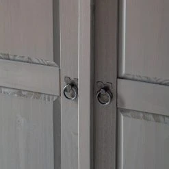 Maison Belfort Drehtürenschrank Finca Rustica II - Kiefer massiv - Kiefer Grau - Breite: 194 cm -Schlafzimmer Verkaufe DE 1000178075 200422 06383300007 DETAILS P000000001000178075