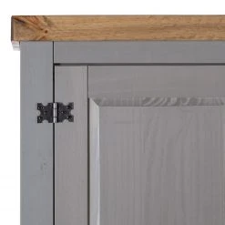 Maison Belfort Drehtürenschrank Finca Rustica II - Kiefer massiv - Kiefer Grau - Breite: 154 cm -Schlafzimmer Verkaufe DE 1000178077 200515 12255200003 DETAILS P000000001000178077