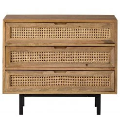 Ars manufacti Kommode Vina I - Mango massiv / Wiener Geflecht - Mango / Schwarz -Schlafzimmer Verkaufe DE 1000178079 200225 13061300022 DETAILS P000000001000178079