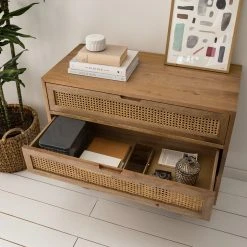 Ars manufacti Kommode Vina I - Mango massiv / Wiener Geflecht - Mango / Schwarz -Schlafzimmer Verkaufe DE 1000178079 200320 14005100002 DETAILS P000000001000178079