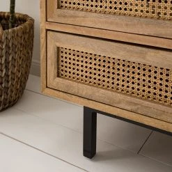 Ars manufacti Kommode Vina I - Mango massiv / Wiener Geflecht - Mango / Schwarz -Schlafzimmer Verkaufe DE 1000178079 200320 14005500005 DETAILS P000000001000178079