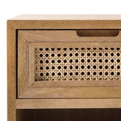 Ars manufacti Nachtkommode Vina - Mango massiv / Wiener Geflecht - Mango / Schwarz -Schlafzimmer Verkaufe DE 1000178081 200323 13585300034 DETAILS P000000001000178081
