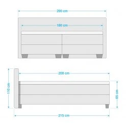 Loftscape Boxspringbett Pitigala - Webstoff - Inkl. Bettkästen - 180 x 200cm -Schlafzimmer Verkaufe DE 1000179080 190731 10193400057 SKETCH DETAILS P000000001000179080 sketch