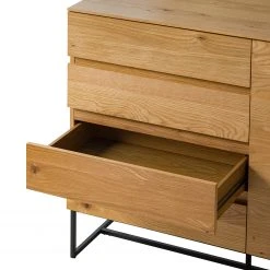 Ars Natura Kommode Nozza - Echtholzfurnier - Eiche / Schwarz -Schlafzimmer Verkaufe DE 1000182823 200214 14501900032 DETAILS P000000001000182823