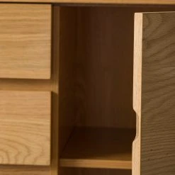 Ars Natura Kommode Nozza - Echtholzfurnier - Eiche / Schwarz -Schlafzimmer Verkaufe DE 1000182823 200214 14501900035 DETAILS P000000001000182823