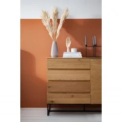 Ars Natura Kommode Nozza - Echtholzfurnier - Eiche / Schwarz -Schlafzimmer Verkaufe DE 1000182823 200528 16362300033 DETAILS P000000001000182823