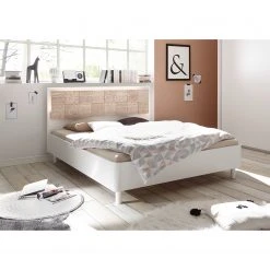 LC Spa Bett Laussonne I - Weiß / Eiche Sonoma Dekor - 160 x 200cm -Schlafzimmer Verkaufe DE 1000184287 191021 10003500085 MOOD DETAILS P000000001000184287 mood