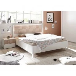 LC Spa Bett Laussonne I - Weiß / Eiche Sonoma Dekor - 160 x 200cm -Schlafzimmer Verkaufe DE 1000184287 191021 10003500087 MOOD DETAILS P000000001000184287 mood
