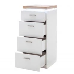 Loftscape Kommode Mundai I - Inkl. Beleuchtung - Weiß / Eiche Wotan Dekor -Schlafzimmer Verkaufe DE 1000184642 190827 14261600086 DETAILS P000000001000184642