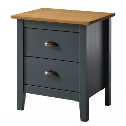 Maison Belfort Nachtkommode Rivery - Kiefer massiv - Anthrazit