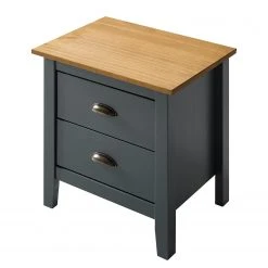 Maison Belfort Nachtkommode Rivery - Kiefer massiv - Anthrazit -Schlafzimmer Verkaufe DE 1000187567 200205 11113200021 DETAILS P000000001000187567