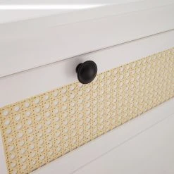 Maison Belfort Kommode Belleria II - Kiefer massiv / Wiener Geflecht - Weiß -Schlafzimmer Verkaufe DE 1000187569 200430 14091000003 DETAILS P000000001000187569