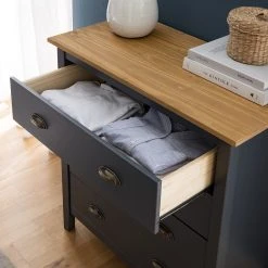 Maison Belfort Kommode Rivery II - Kiefer massiv - Anthrazit -Schlafzimmer Verkaufe DE 1000187578 201111 14522700021 DETAILS P000000001000187578