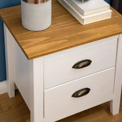 Maison Belfort Nachtkommode Rivery - Kiefer massiv - Weiß -Schlafzimmer Verkaufe DE 1000187579 200312 14522800027 DETAILS P000000001000187579