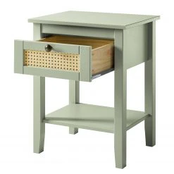 Maison Belfort Nachttisch Belleria - Kiefer massiv / Wiener Geflecht - Hellolivgrün -Schlafzimmer Verkaufe DE 1000187589 200205 11113500139 DETAILS P000000001000187589