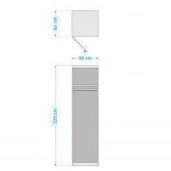 Now! by hülsta Schrank-Anbaumodul hülsta now basic I - Weiß - Türanschlag links -Schlafzimmer Verkaufe DE 1000190279 210701 13404300007 SKETCH DETAILS P000000001000190279 sketch
