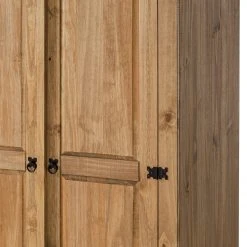 Maison Belfort Drehtürenschrank Finca Rustica I - Kiefer massiv - Kiefer Natur - Breite: 100 cm -Schlafzimmer Verkaufe DE 1000192589 200212 13142100113 DETAILS P000000001000192589