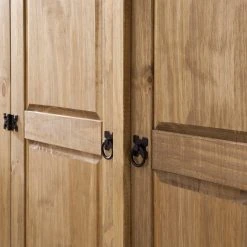 Maison Belfort Drehtürenschrank Finca Rustica I - Kiefer massiv - Kiefer Natur - Breite: 100 cm -Schlafzimmer Verkaufe DE 1000192589 200506 14210600017 DETAILS P000000001000192589