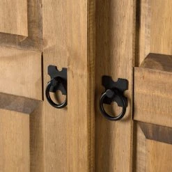 Maison Belfort Drehtürenschrank Finca Rustica II - Kiefer massiv - Kiefer Natur - Breite: 101 cm -Schlafzimmer Verkaufe DE 1000192590 200515 12260400018 DETAILS P000000001000192590