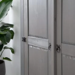 Maison Belfort Drehtürenschrank Finca Rustica I - Kiefer massiv - Kiefer Grau - Breite: 100 cm -Schlafzimmer Verkaufe DE 1000194024 200506 12462000020 DETAILS P000000001000194024