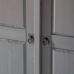 Maison Belfort Drehtürenschrank Finca Rustica II - Kiefer massiv - Kiefer Grau - Breite: 101 cm -Schlafzimmer Verkaufe DE 1000194025 200422 06385800037 DETAILS P000000001000194025