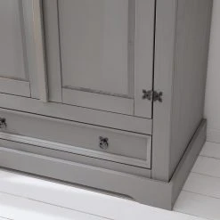 Maison Belfort Drehtürenschrank Finca Rustica II - Kiefer massiv - Kiefer Grau - Breite: 101 cm -Schlafzimmer Verkaufe DE 1000194025 200506 12462400025 DETAILS P000000001000194025