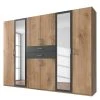 Wimex Drehtürenschrank Diver - Anthrazit / Plankeneiche Dekor - Breite: 270 cm