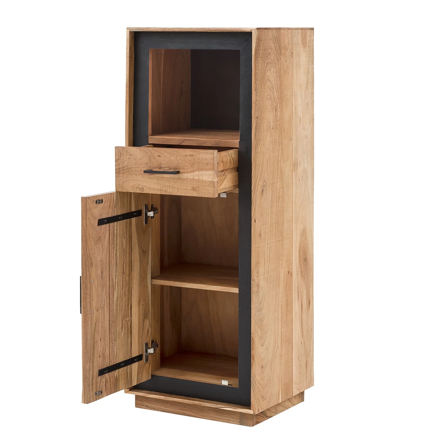 Ars Natura Kommode Weldon - Akazie massiv / Steinfurnier - Akazie / Schwarz 7 Ars Natura Kommode Weldon - Akazie massiv / Steinfurnier - Akazie / Schwarz – Bild 7