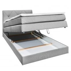 Loftscape Boxspringbett Griggs - Boxspringbett inkl. Topper und Bettkasten, ohne Dekoration Bezug: Webstoff - Silber - 140 x 200cm -Schlafzimmer Verkaufe DE 1000199683 200110 08294400081 DETAILS P000000001000199683