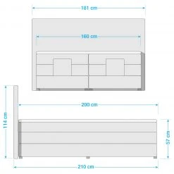 Loftscape Boxspringbett Sunol II - inkl. Elektromotor & Topper - Lichtgrau - 160 x 200cm -Schlafzimmer Verkaufe DE 1000199714 210721 08451400007 SKETCH DETAILS P000000001000199714 sketch