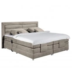 Loftscape Boxspringbett Sunol II - inkl. Elektromotor & Topper - Lichtgrau - 160 x 200cm