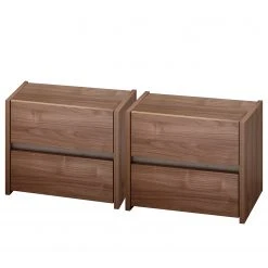 LC Spa Nachtkommode Westwood III (2er-Set) - Walnuss Dekor