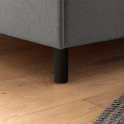 Meise.möbel Polsterbett Amelie - exkl. Lattenrost, Matratze & Dekoration - Hellgrau - 180 x 200cm - Schwarz -Schlafzimmer Verkaufe DE 1000200957 200213 10260700038 DETAILS P000000001000200957