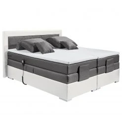 Loftscape Boxspringbett Bellmont - inkl. Motor, Kopf- und Fußverstellung - Alpinweiß / Anthrazit - 180 x 200cm -Schlafzimmer Verkaufe DE 1000201826 210810 16173600182 DETAILS P000000001000201826
