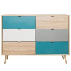 Norrwood Kommode Bibury I - Mehrfarbig / Eiche Sonoma Dekor -Schlafzimmer Verkaufe DE 1000202438 200124 09541400072 DETAILS P000000001000202438