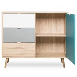 Norrwood Kommode Bibury II - Mehrfarbig / Eiche Sonoma Dekor -Schlafzimmer Verkaufe DE 1000202458 200124 09542400132 DETAILS P000000001000202458