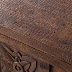 Wolf-Möbel Kommode Carving - Akazie massiv / Metall - Akazie / Schwarz -Schlafzimmer Verkaufe DE 1000202474 201008 14583000008 DETAILS P000000001000202474